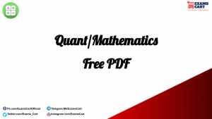 Quantitative Aptitude Maths PDF
