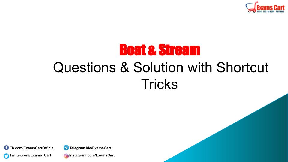 Boat and Stream in Bengali, Boat and Stream questions tricks