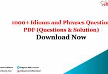 1000+ Idioms and Phrases Question PDF (Questions & Solution ) – Download Now Idioms and Phrases Question PDF