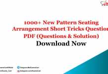 1000+ New Pattern Seating Arrangement Short Tricks Question PDF (Questions & Solution ) – Download Now New Pattern Seating Arrangement Short Tricks Question PDF