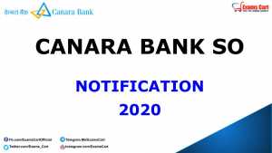 Canara Bank SO