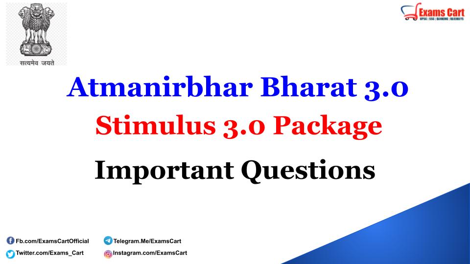 Questions Based on Stimulus Package 3.0 - Download Free PDF