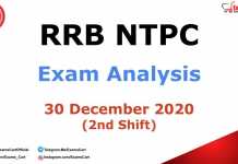 RRB NTPC Exam Analysis for 30 December 2020 (2nd Shift): Today RRB NTPC Exam Review RRB NTPC Exam Analysis