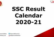 SSC Result Calendar 2020-21 SSC Result Calendar 2020-21
