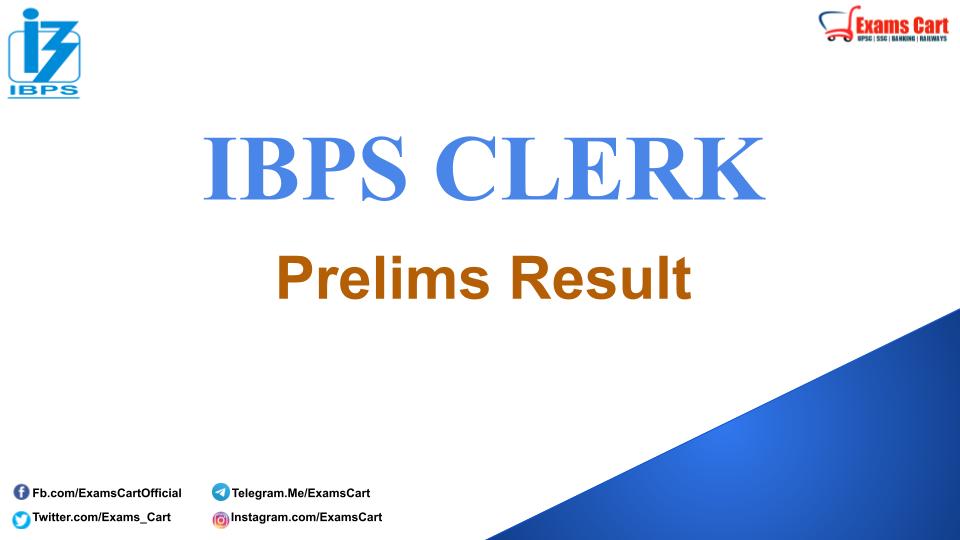 IBPS Clerk Prelims Result