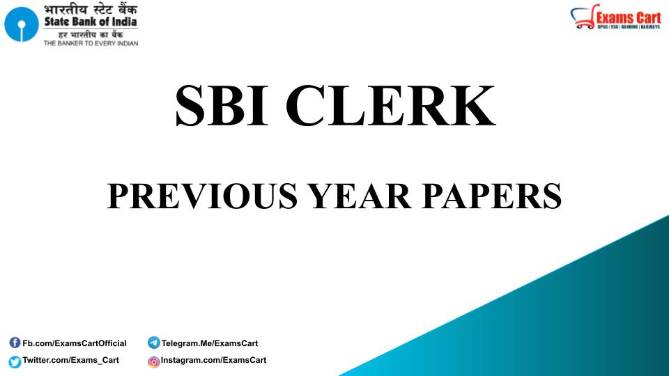 SBI Clerk Previous Year Papers