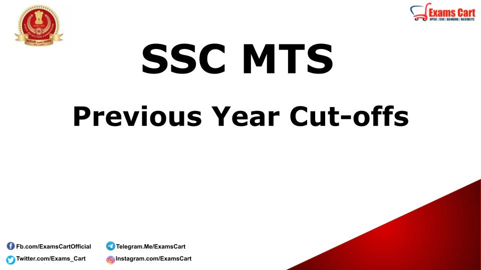 SSC MTS Previous Year Cut-off Marks 