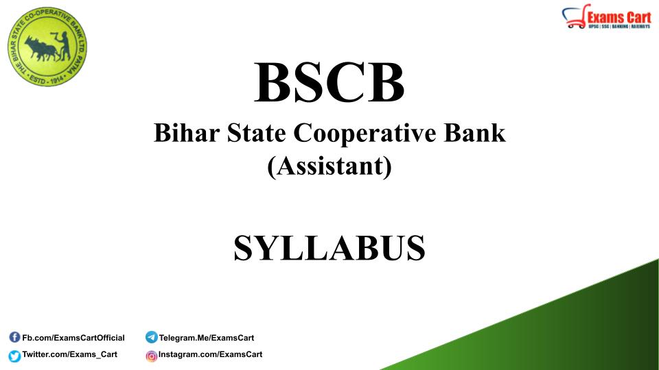 BSCB Assistant Exam Syllabus