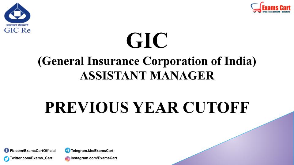 GIC Assistant Manager Previous Year Cutoff Marks