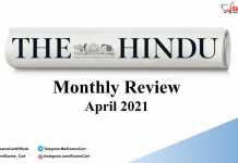 The Hindu Review April 2021 – One Liners PDF with Static Awareness The Hindu Review April 2021