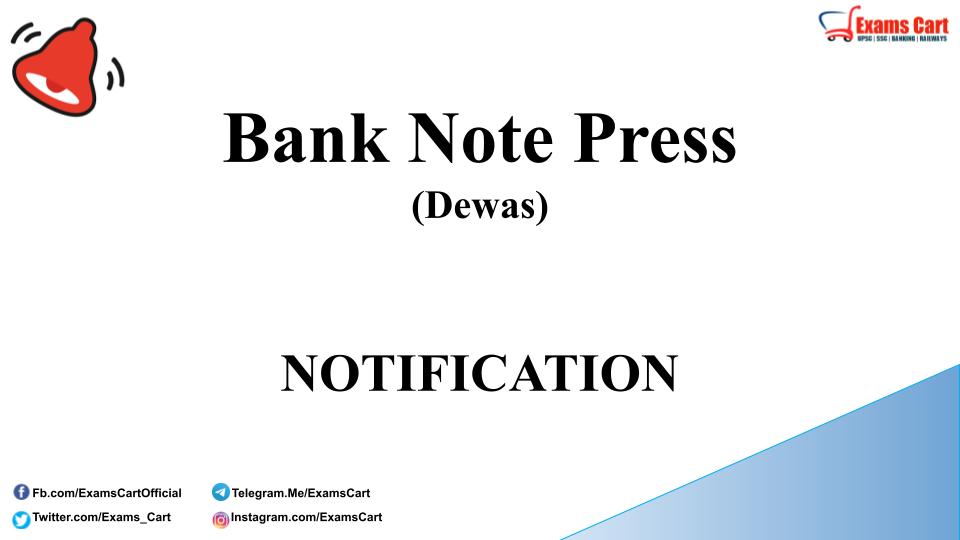 Bank Note Press Recruitment